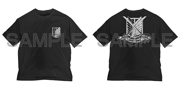 COSPA Attack on Titan Survey Corps Big Silhouette T-shirt /BLACK-L