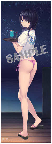Brendream Coffee Kizoku /Long Wall Scroll Rika Shiramine (Beach House Koryu Night)