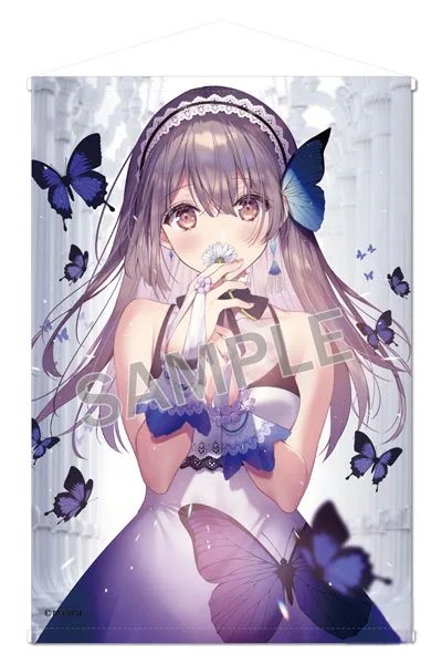 Brendream necomi B2 Wall Scroll Blue butterfly Extra Edition Bild 1
