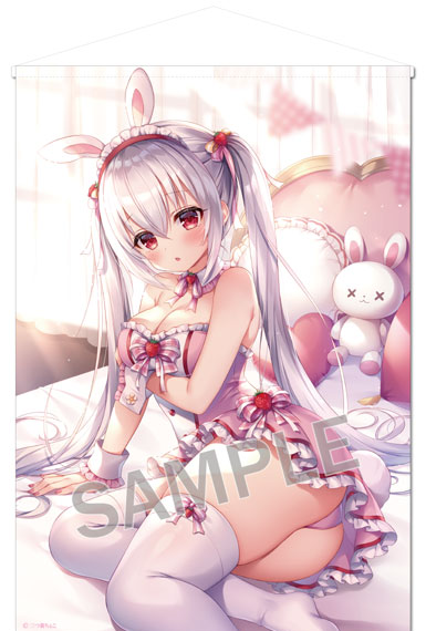 Brendream Mitsuba Choko B1 Wall Scroll Strawberry Bunny รูปภาพ 1