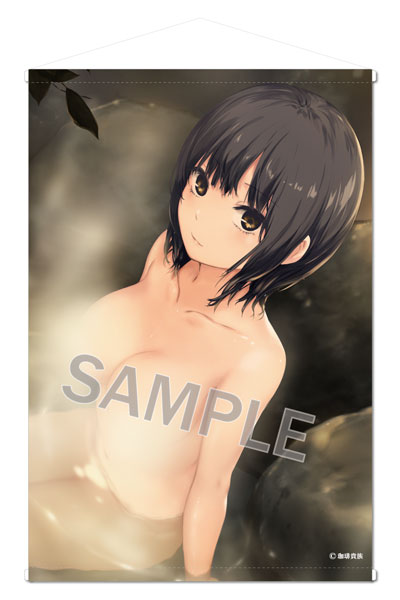 Brendream Coffee Kizoku B2 Wall Scroll "Onsen & Curry" Open Air Aoyama-san imagen 1