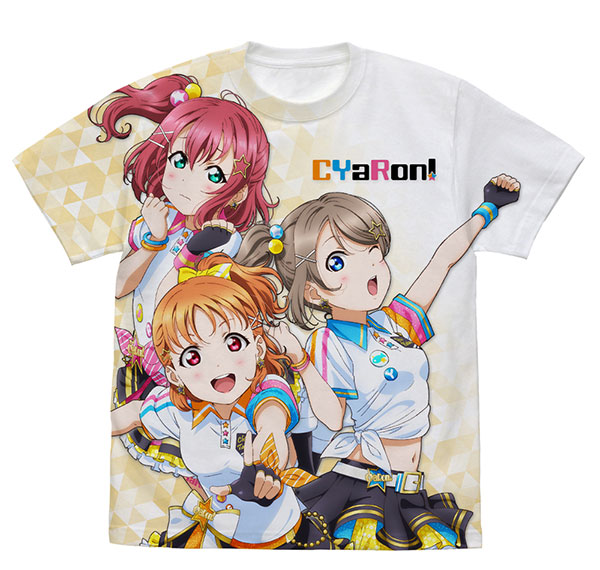 COSPA Love Live! Sunshine!! CYaRon! Full Graphic T-shirt /WHITE-L รูปภาพ 1