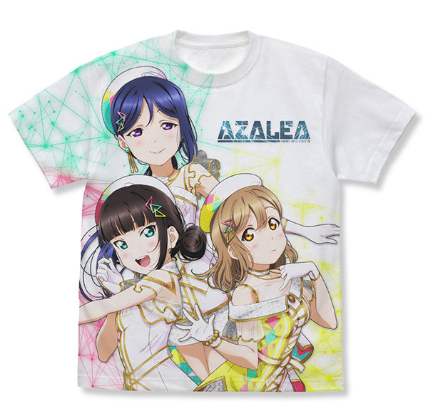 COSPA Love Live! Sunshine!! AZALEA Full Graphic T-shirt /WHITE-L รูปภาพ 1