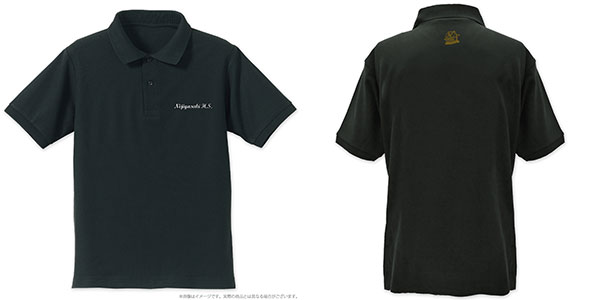 COSPA Love Live! Nijigasaki High School Idol Club Nijigasaki High School Embroidery Polo Shirt /BLACK-S