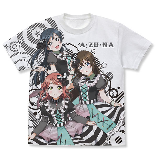 COSPA Love Live! Nijigasaki High School Idol Club A,ZU,NA Full Graphic T-shirt /WHITE-S