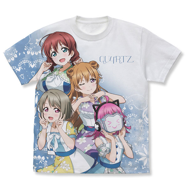 COSPA Love Live! Nijigasaki High School Idol Club QU4RTZ Full Graphic T-shirt /WHITE-XL รูปภาพ 1
