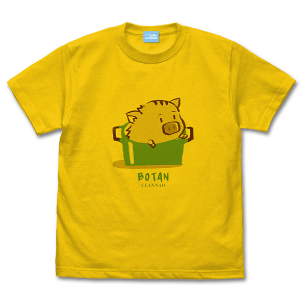 COSPA CLANNAD Button Illustration T-shirt /CANARY YELLOW-L image 1