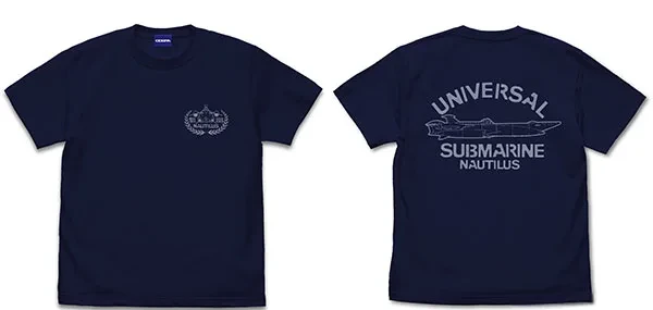 COSPA 신비한 바다의 나디아 노틸러스 티셔츠 /NAVY-XL 이미지 1