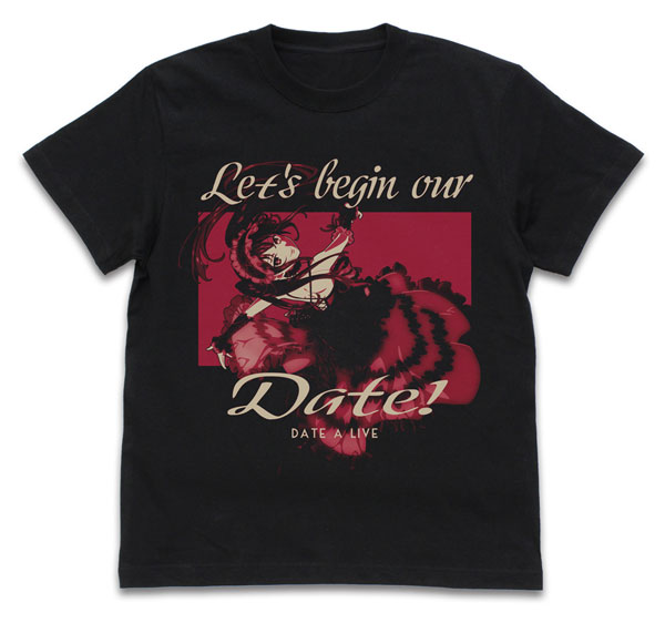 COSPA Date A Live IV Let's Begin Our Date! T-shirt /BLACK-M