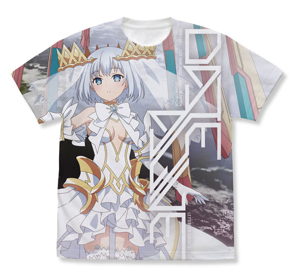 COSPA Date A Live IV Origami Tobiichi Full Graphic T-shirt /WHITE-L