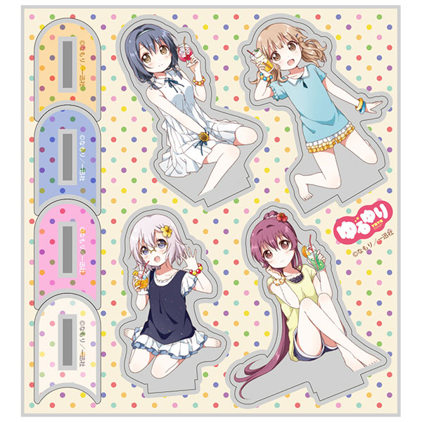 COSPA YuruYuri Ayano, Chisato, Sakurako, Himawari Student Council Group Acrylic Stand gambar 1