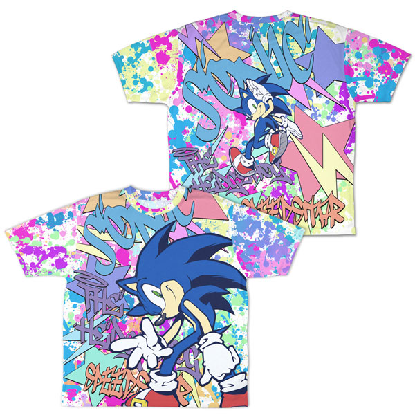 COSPA Sonic the Hedgehog Double-sided Full Graphic T-shirt Graffiti Ver./XL image 1