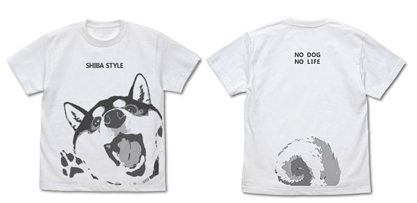 COSPA Sekai no Owari ni Shibainu to Yu Ishihara Design Haru-san Totsugeki T-shirt Black Shiba ver./WHITE-S รูปภาพ 1