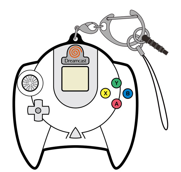 COSPA Dreamcast Controller Rubber Multi Keychain Bild 1
