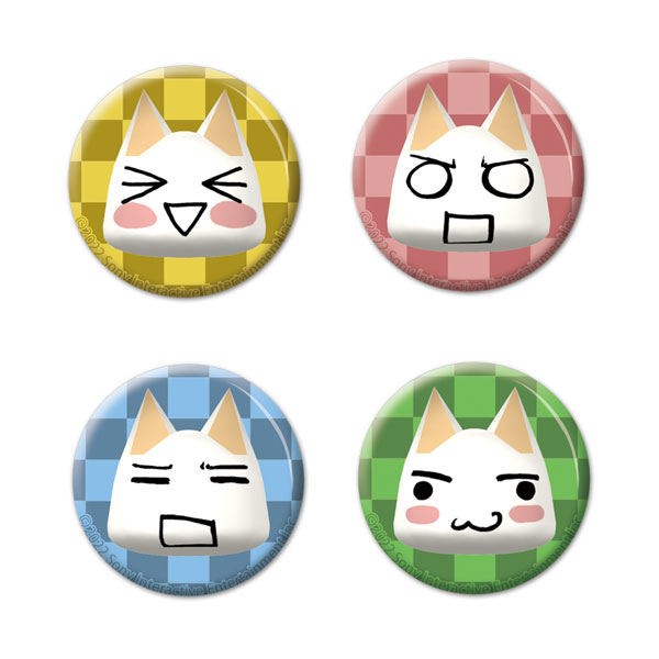 COSPA Dokodemo Issho Toro Face Tin Badge 4Pack Set image 1