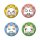 COSPA Dokodemo Issho Toro Face Tin Badge 4Pack Set image 2