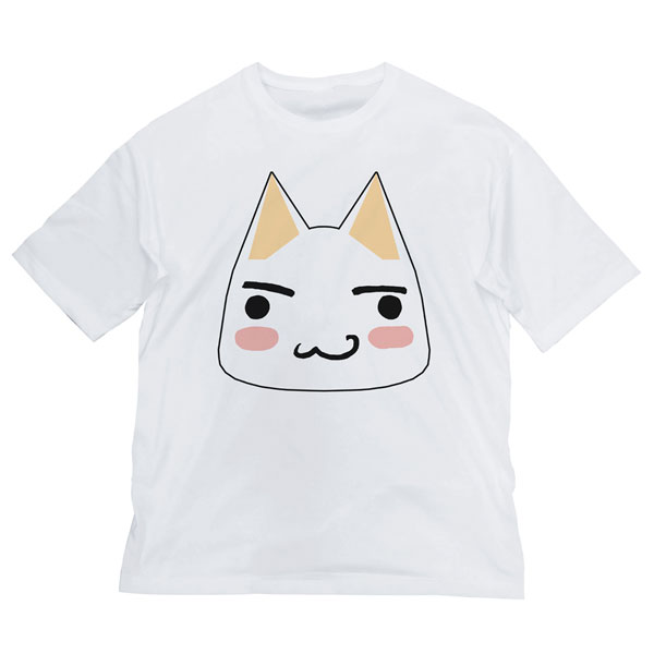 COSPA Dokodemo Issho Toro Face Big Silhouette T-shirt /WHITE-L