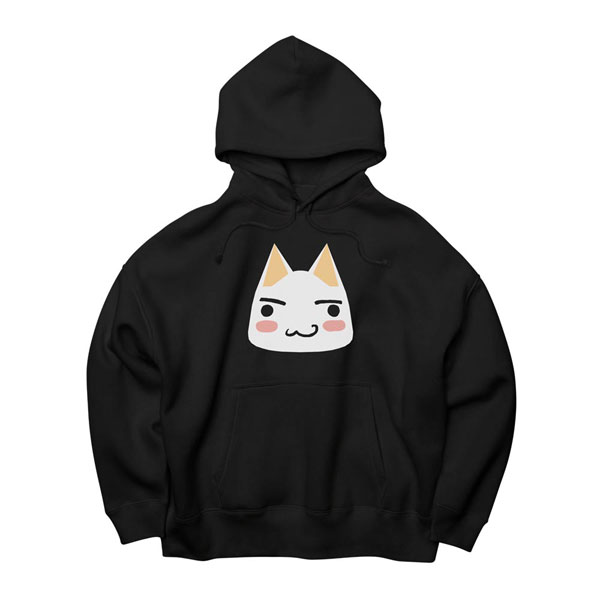 COSPA Dokodemo Issho Toro Face Big Silhouette Pullover Hoodie /BLACK-XL