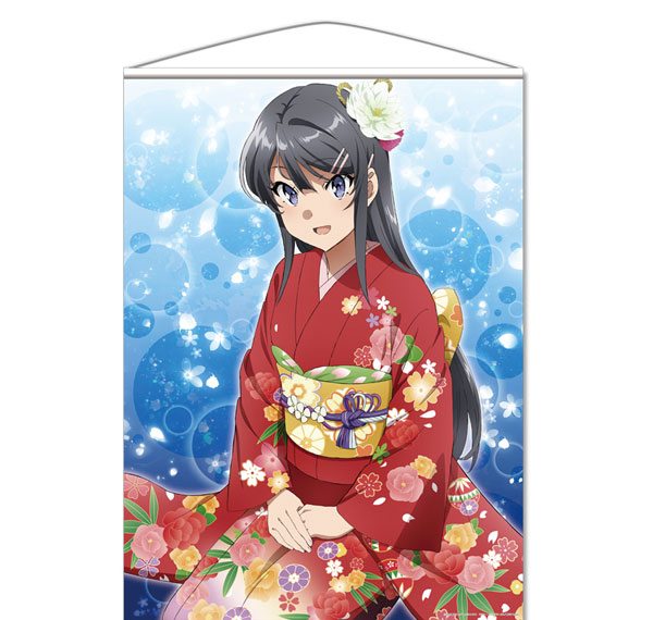 Azu Maker Rascal Does Not Dream of Bunny Girl Senpai B1 Wall Scroll [Mai Sakurajima Kimono Ver.] รูปภาพ 1