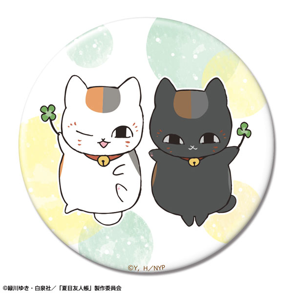License Agent Natsume Yuujinchou Tin Badge Design 04 (Nyanko Sensei & Black Nyanko)
