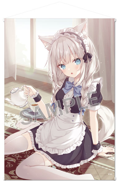 Brendream Hoshi B1 Wall Scroll Tea time Mashiro-chan gambar 1