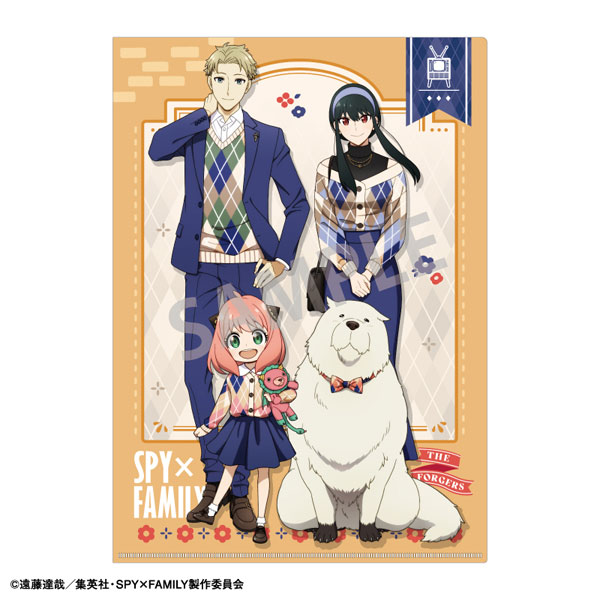 Kamio Japan Spy x Family A4 Single Clear File Group Argyle