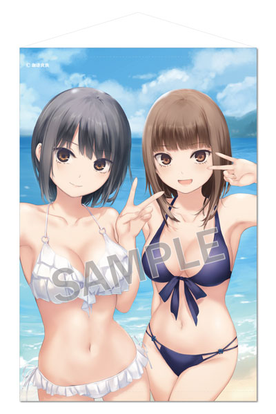 Brendream Coffee Kizoku B2 Wall Scroll Aoyama-san & Rei-chan (Swimsuit Ver) Bild 1