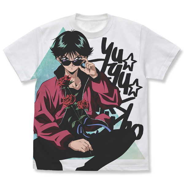 COSPA YuYu Hakusho New Illustration Yusuke Urameshi Full Graphic T-shirt Bouquet Ver./WHITE-S Bild 1