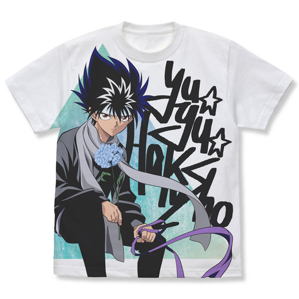 COSPA YuYu Hakusho New Illustration Hiei Full Graphic T-shirt Bouquet Ver./WHITE-S