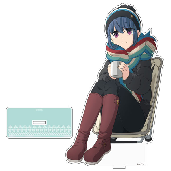 COSPA "Yuru Camp" New Illustration Winter Camp Rin Shima Acrylic Stand (Large) imagen 1