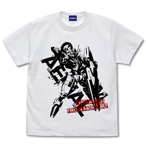 COSPA Mobile Suit Gundam: the Witch from Mercury Gundam Aerial T-shirt /WHITE-L imagen 1