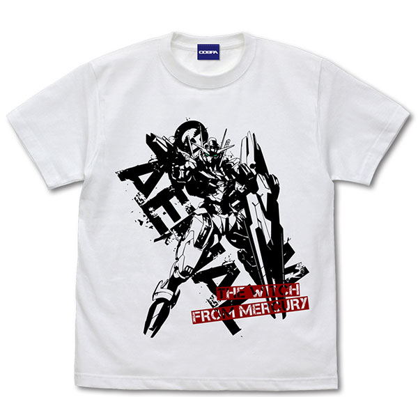 COSPA Mobile Suit Gundam: the Witch from Mercury Gundam Aerial T-shirt /WHITE-XL รูปภาพ 1
