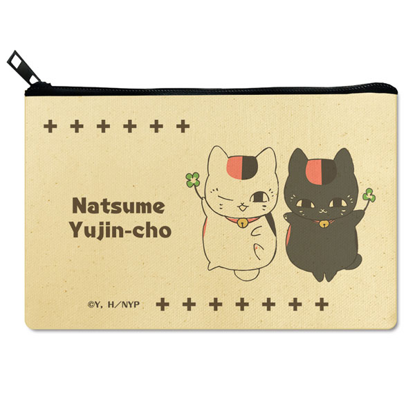 License Agent Natsume Yuujinchou Flat Pouch Ver.3 Design 02 (Nyanko Sensei & Black Nyanko /A) Bild 1