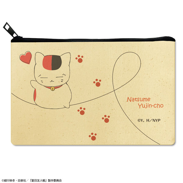 License Agent Natsume Yuujinchou Flat Pouch Ver.3 Design 03 (Nyanko Sensei /B)