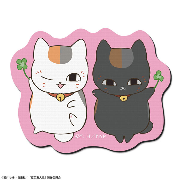 License Agent Natsume Yuujinchou Rubber Mouse Pad Ver.2 Design 04 (Nyanko Sensei & Black Nyanko)
