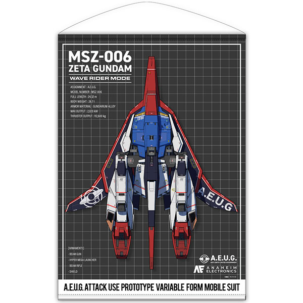 COSPA Mobile Suit Zeta Gundam New Illustration Waverider B2 Wall Scroll รูปภาพ 1