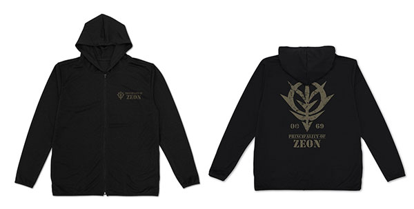 COSPA Mobile Suit Gundam Zeon Army Thin Dry Hoodie /BLACK-S Bild 1