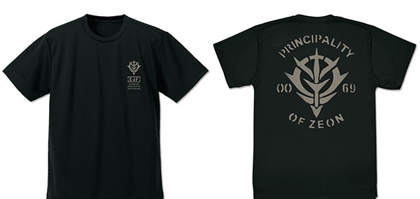 COSPA Mobile Suit Gundam Zeon Army Dry T-shirt /BLACK-XL Bild 1