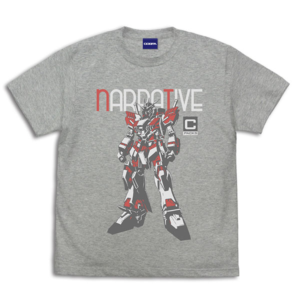 COSPA Mobile Suit Gundam Narrative Narrative Gundam C-packs T-shirt /MIX GRAY-L รูปภาพ 1