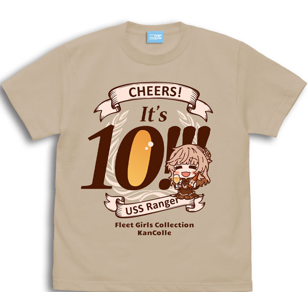 COSPA Kantai Collection -Kan Colle- Ranger It's 10!!! T-shirt /LIGHT BEIGE-XL รูปภาพ 1