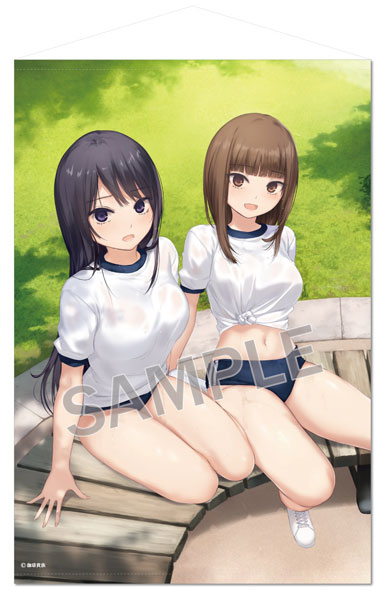 Brendream Coffee Kizoku B1 Wall Scroll Shiramine-san & Rei-chan (Bloomers Ver) รูปภาพ 1