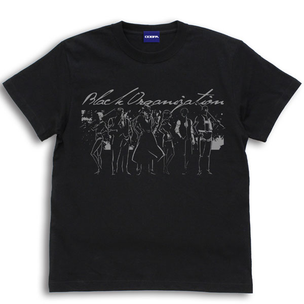COSPA Detective Conan Black Organization Silhouette T-shirt /BLACK-XL