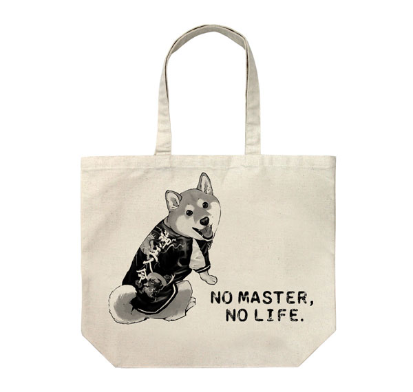 COSPA Sekai no Owari ni Shibainu to No Master No Life Large Tote Bag / NATURAL gambar 1