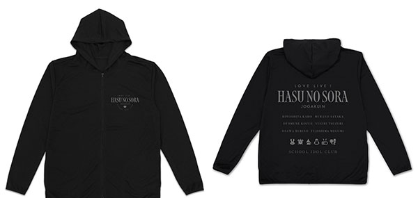 COSPA Hasunosora Girls' High School Idol Club Hasunosora Girls' High School Thin Dry Hoodie / BLACK-S รูปภาพ 1