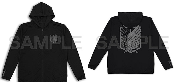 COSPA Attack on Titan Survey Corps Thin Dry Hoodie /BLACK-XL