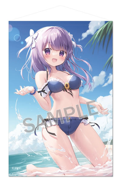 Brendream Nako Miyasaka B2 Wall Scroll Aqua Sayaka-chan gambar 1