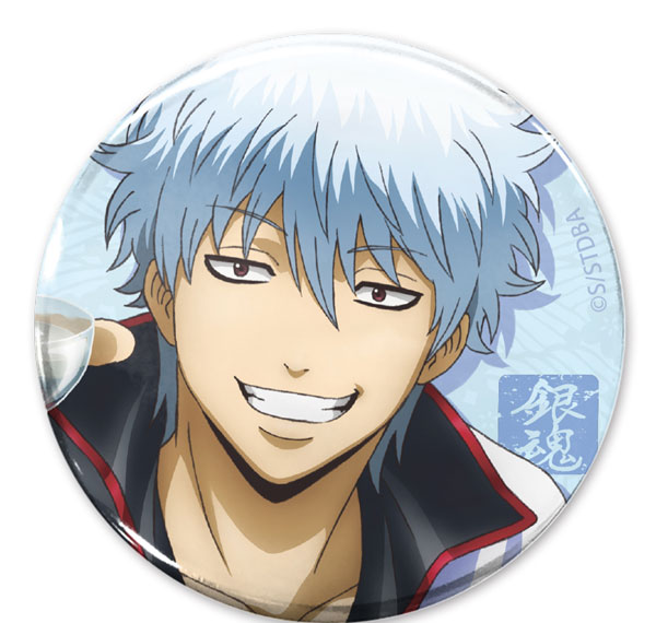 COSPA Gintama Gintoki Sakata 65mm Tin Badge A Drink with Gin-san Ver. รูปภาพ 1
