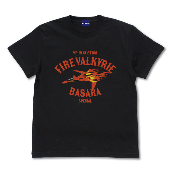 COSPA Macross 7 VF-19 Excalibur Custom Fire Valkyrie T-shirt /BLACK-S