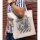 COSPA No Game No Life New Illustration "Shiro" Large Tote Bag ASCIENTE! Ver./NATURAL รูปภาพ 2
