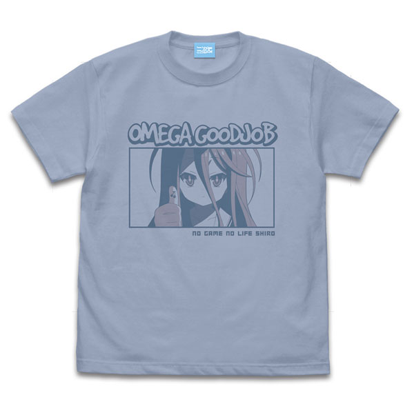 COSPA No Game No Life "Shiro"'s "OMEGA Good Job" Window T-shirt /ACID BLUE-L รูปภาพ 1